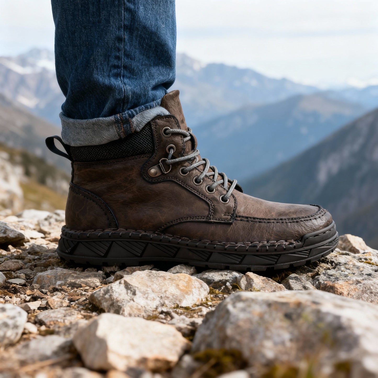 Trailmaster Leather Moc-Toe Boots