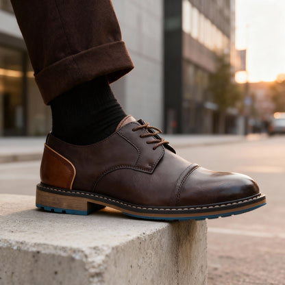 Signature Dress Shoe with Textured Leather Finish