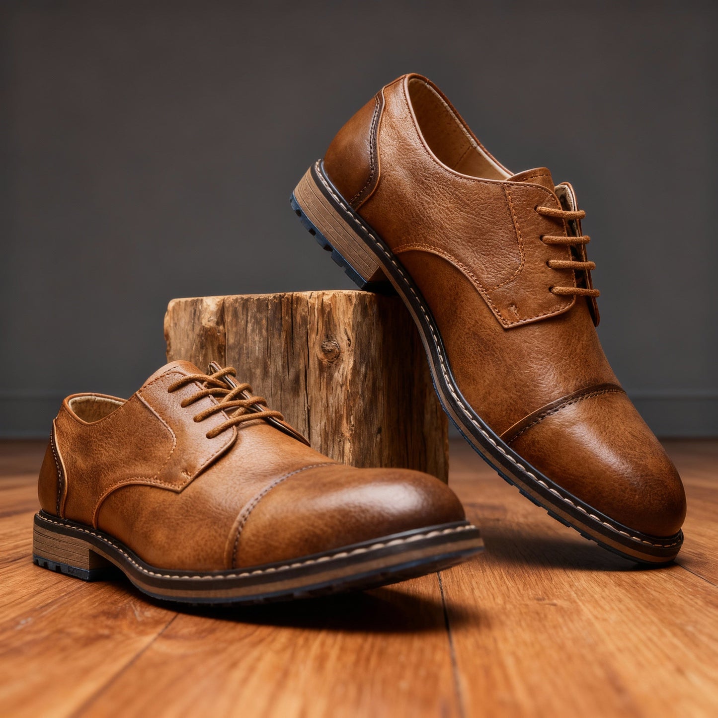 Signature Dress Shoe with Textured Leather Finish