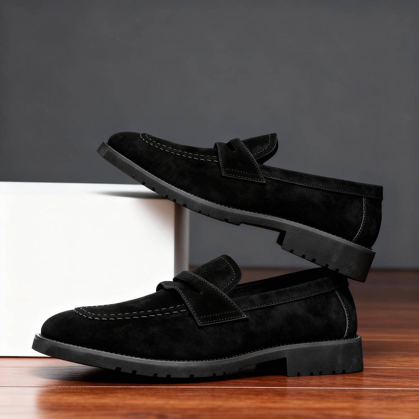 Classic Leather Slip-On with Saddle Strap