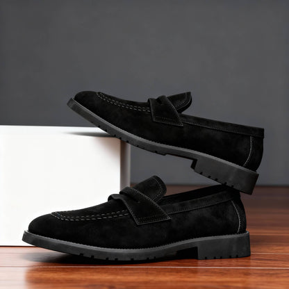 Classic Leather Slip-On with Saddle Strap
