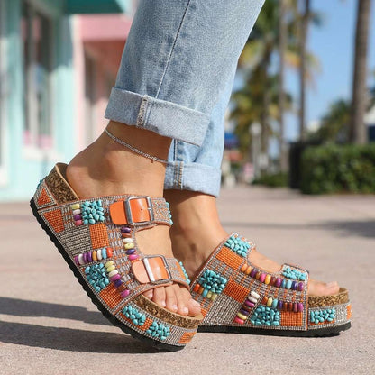 Camilla Beaded Mosaic Sandal