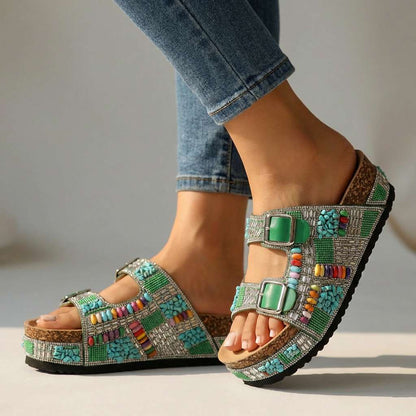 Camilla Beaded Mosaic Sandal