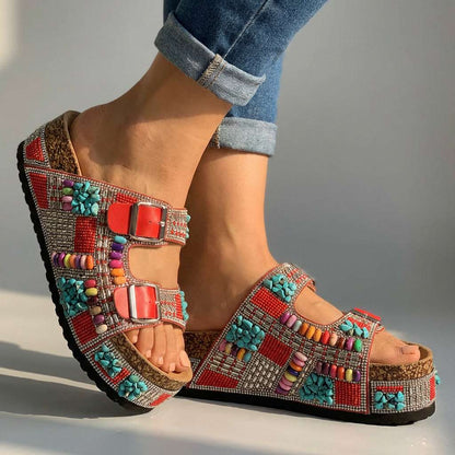 Camilla Beaded Mosaic Sandal