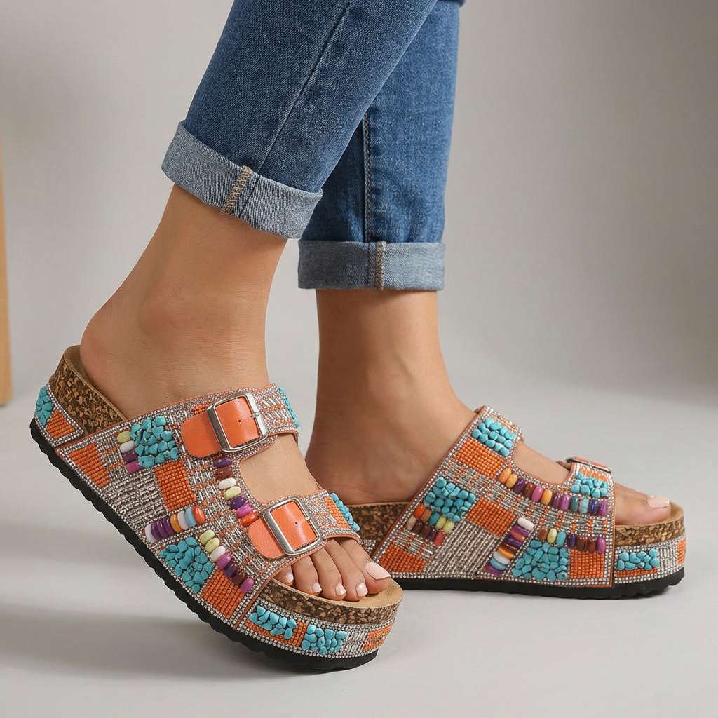 Camilla Beaded Mosaic Sandal