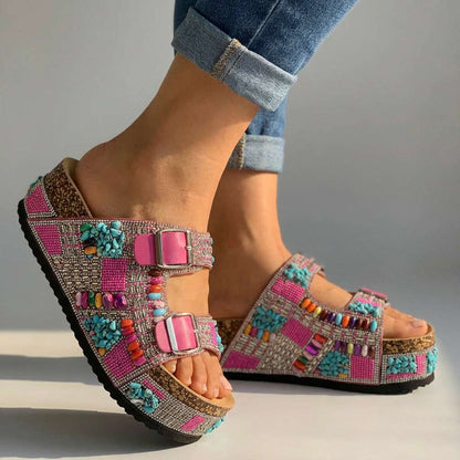 Camilla Beaded Mosaic Sandal