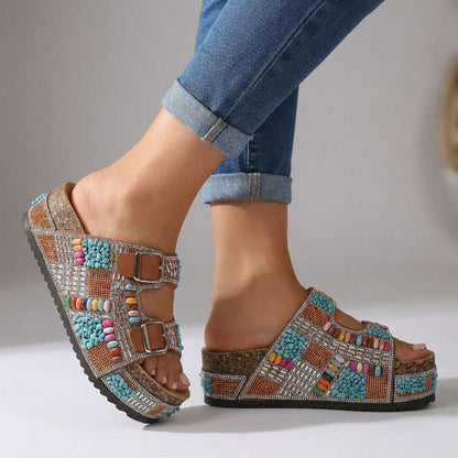 Camilla Beaded Mosaic Sandal