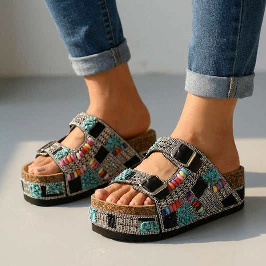 Camilla Beaded Mosaic Sandal
