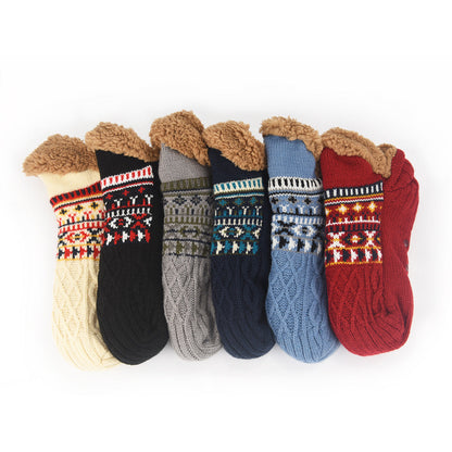 Fair Isle Fleece Slipper Sock