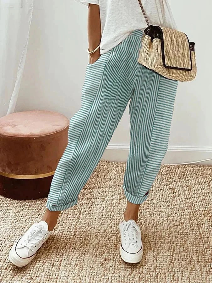 Portofino Stripe Crop Pant