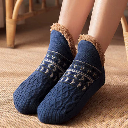 Fair Isle Fleece Slipper Sock