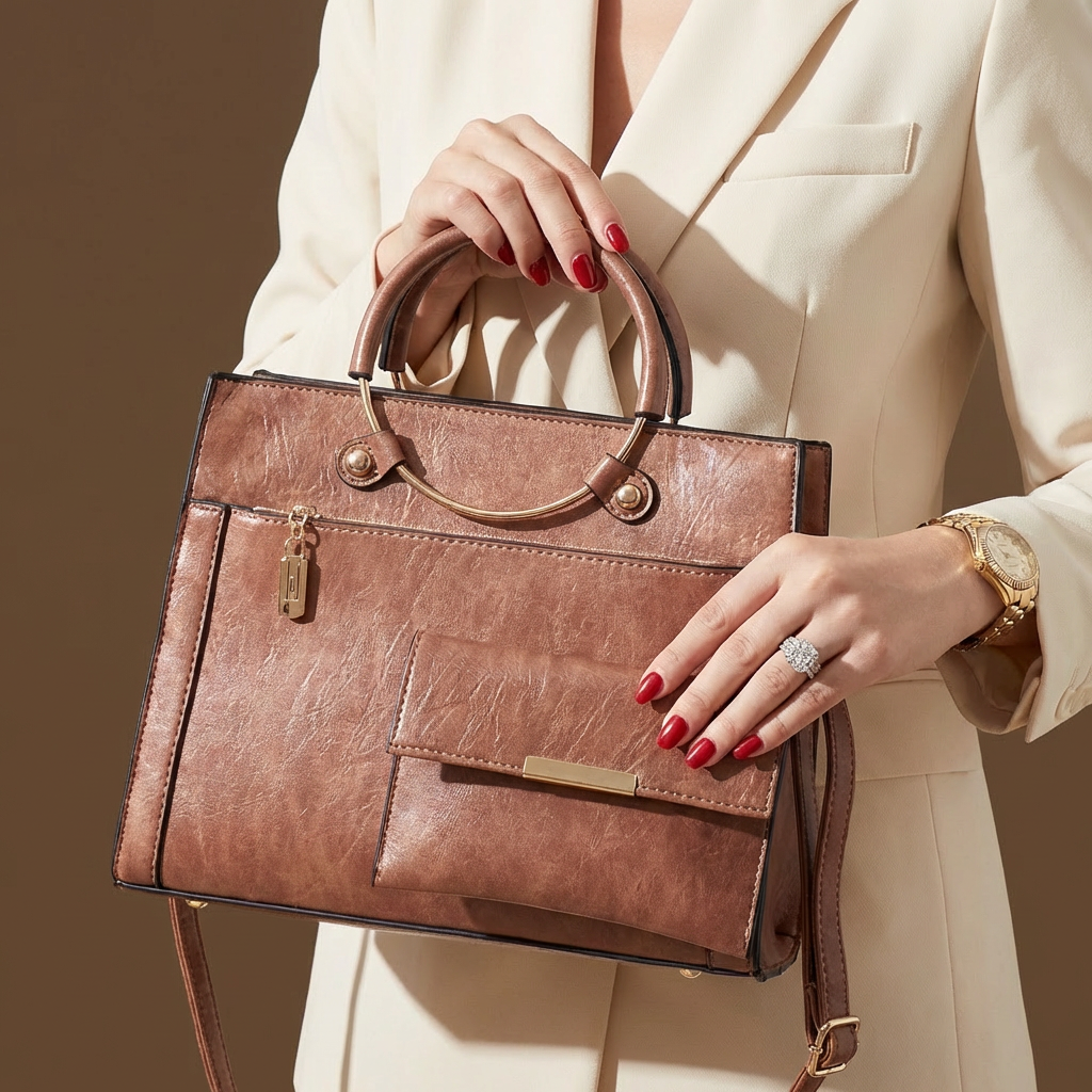 Structured Tote & Wallet Set