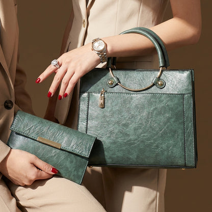 Structured Tote & Wallet Set