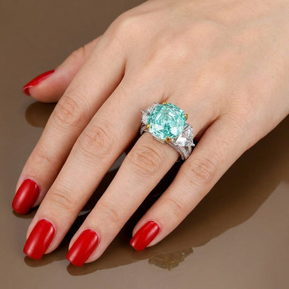 Aegean Cushion-Cut Trilogy Ring