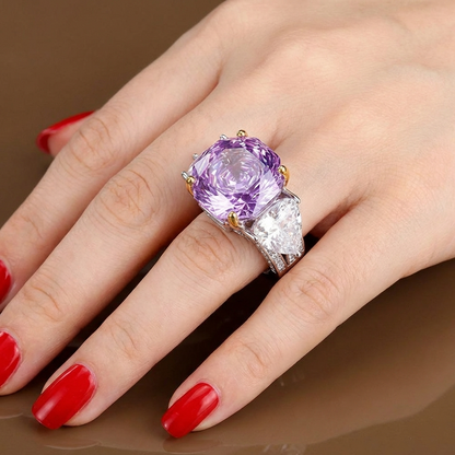 Aegean Cushion-Cut Trilogy Ring