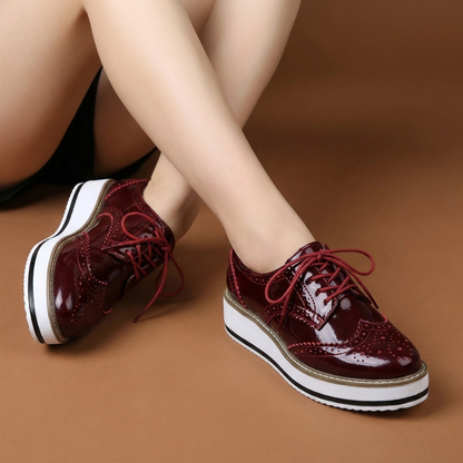 Platform Wingtip Oxford Shoes
