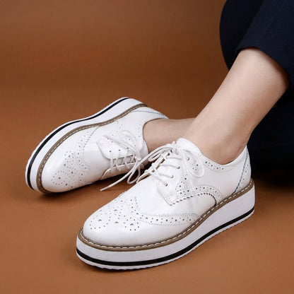 Platform Wingtip Oxford Shoes