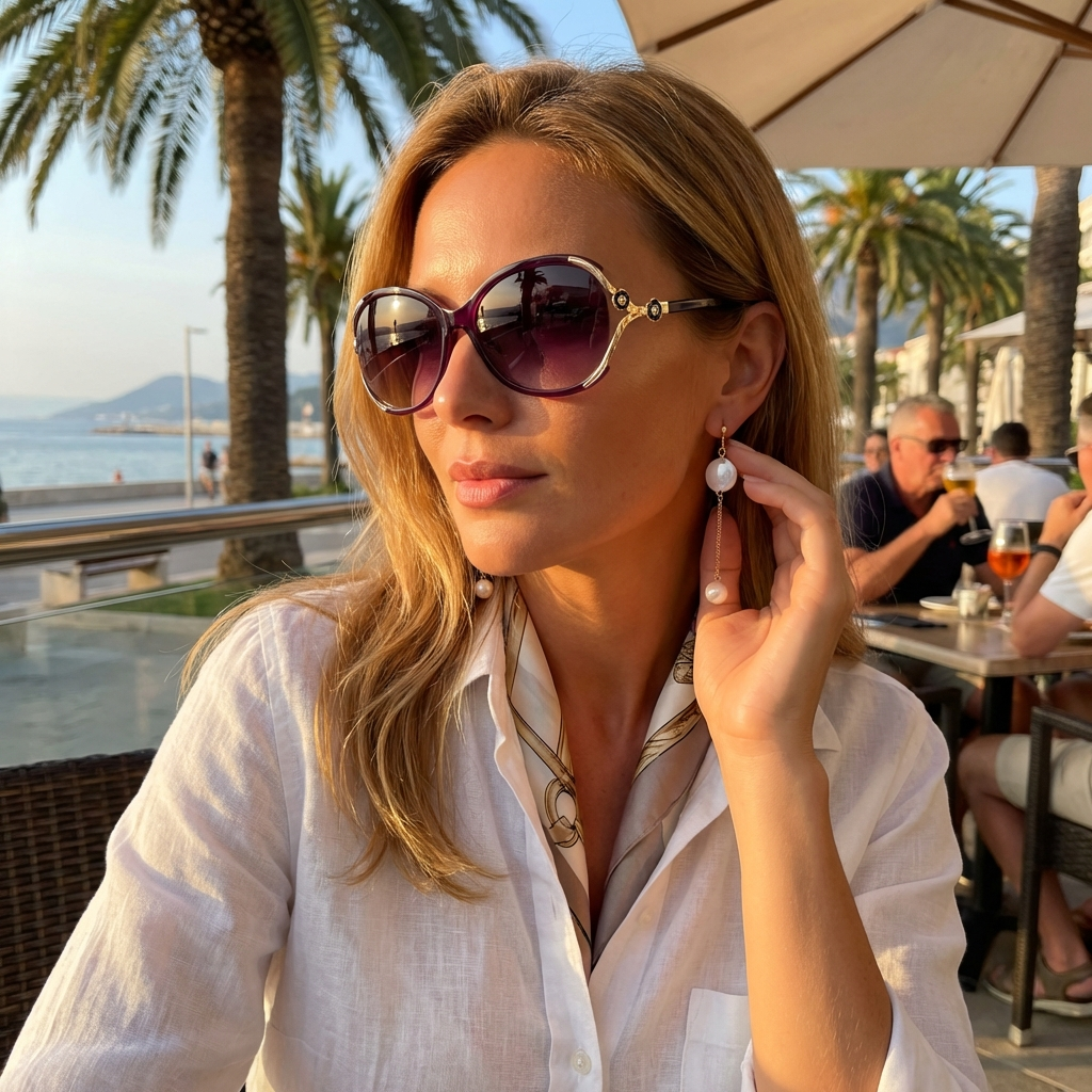 Blooming Rose Temple Gradient Sunglasses