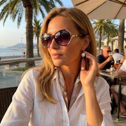 Blooming Rose Temple Gradient Sunglasses