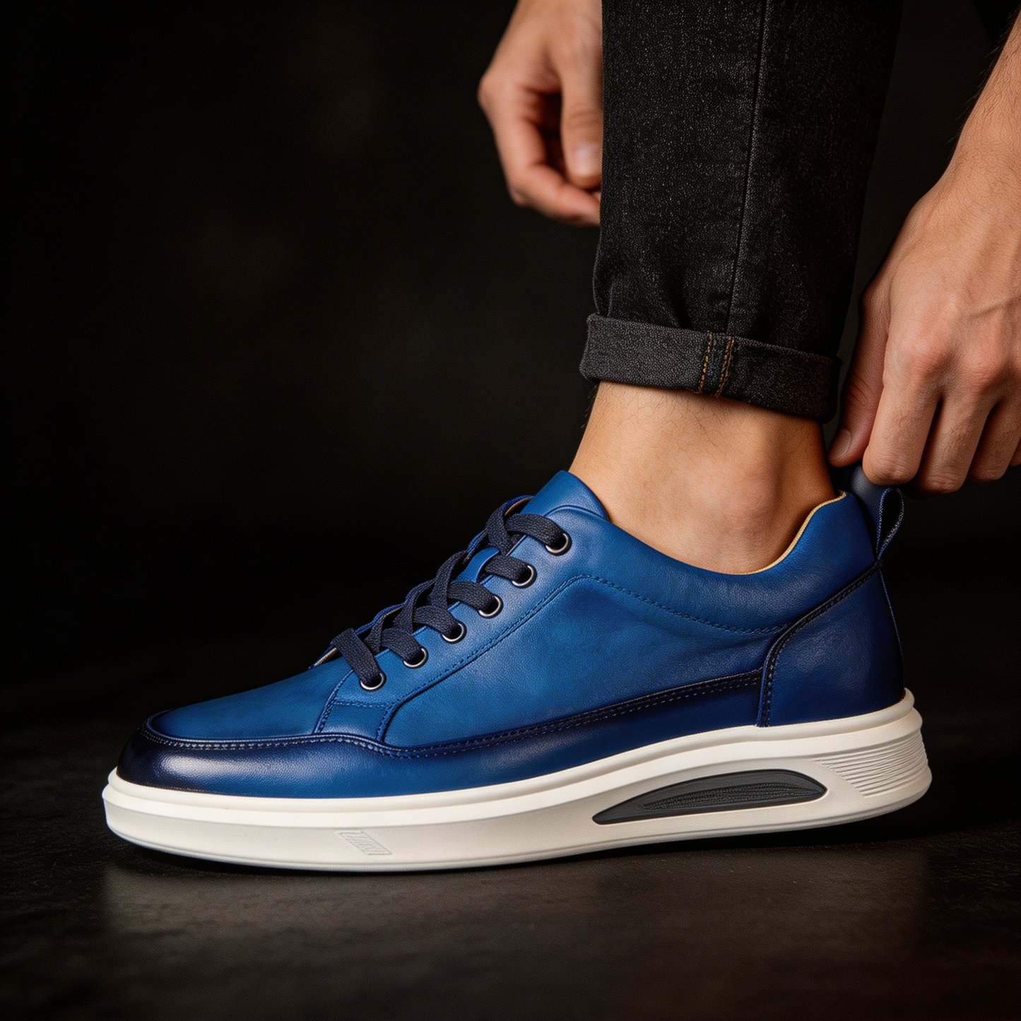 Indigo Patina Court Sneaker