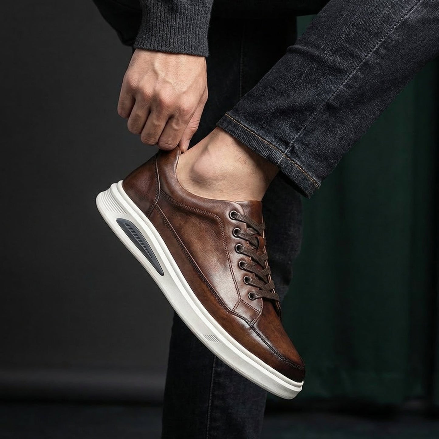 Indigo Patina Court Sneaker