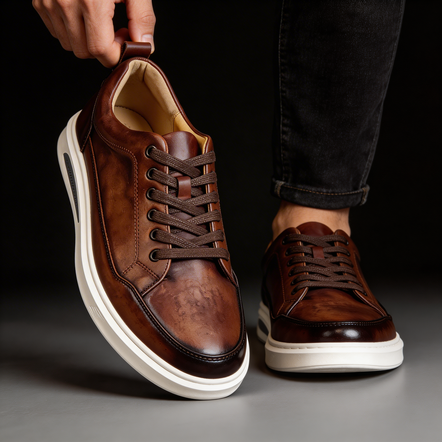 Indigo Patina Court Sneaker
