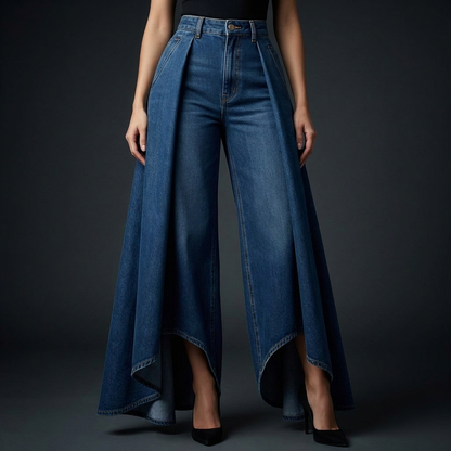 Duchesse Cascade Denim Flare