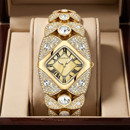 Aurore Solitaire Cuff Watch