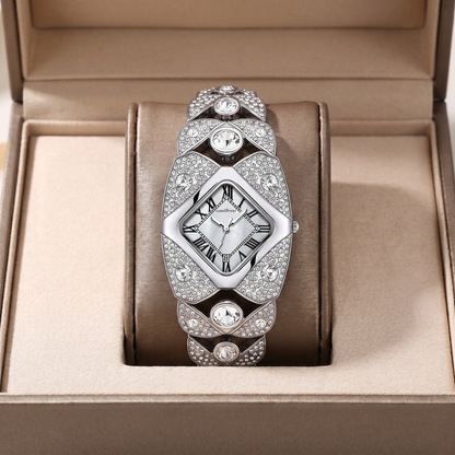 Aurore Solitaire Cuff Watch