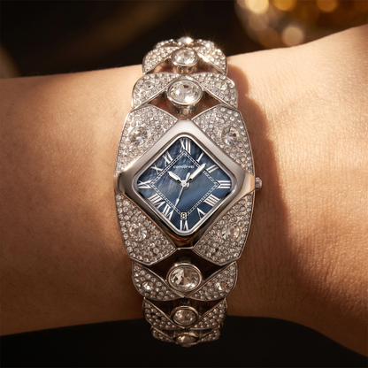 Aurore Solitaire Cuff Watch