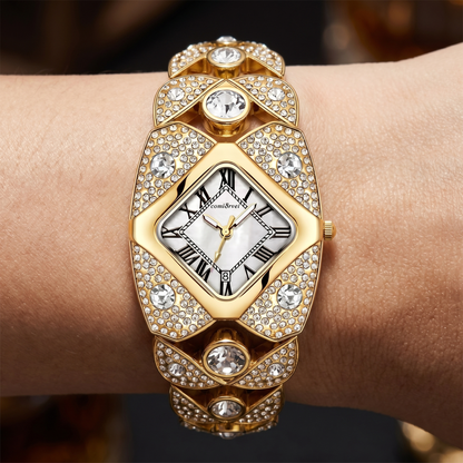 Aurore Solitaire Cuff Watch