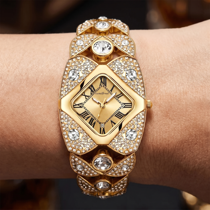 Aurore Solitaire Cuff Watch