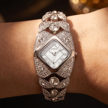 Aurore Solitaire Cuff Watch