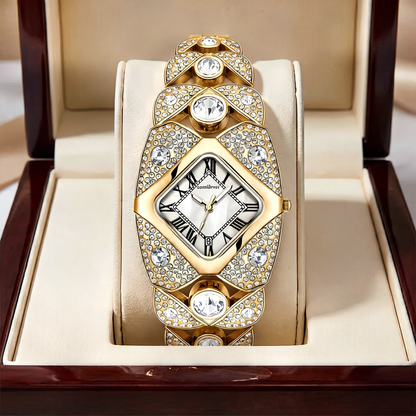 Aurore Solitaire Cuff Watch