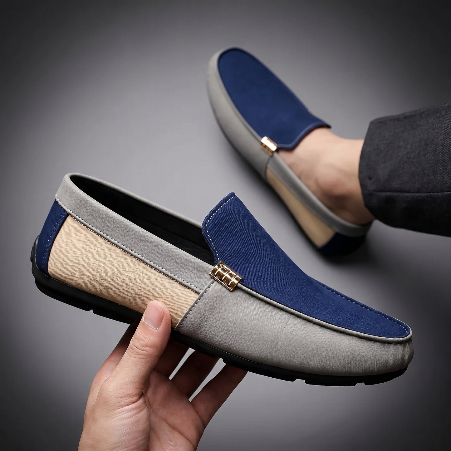 Monte Carlo Tri-Tone Suede Loafer