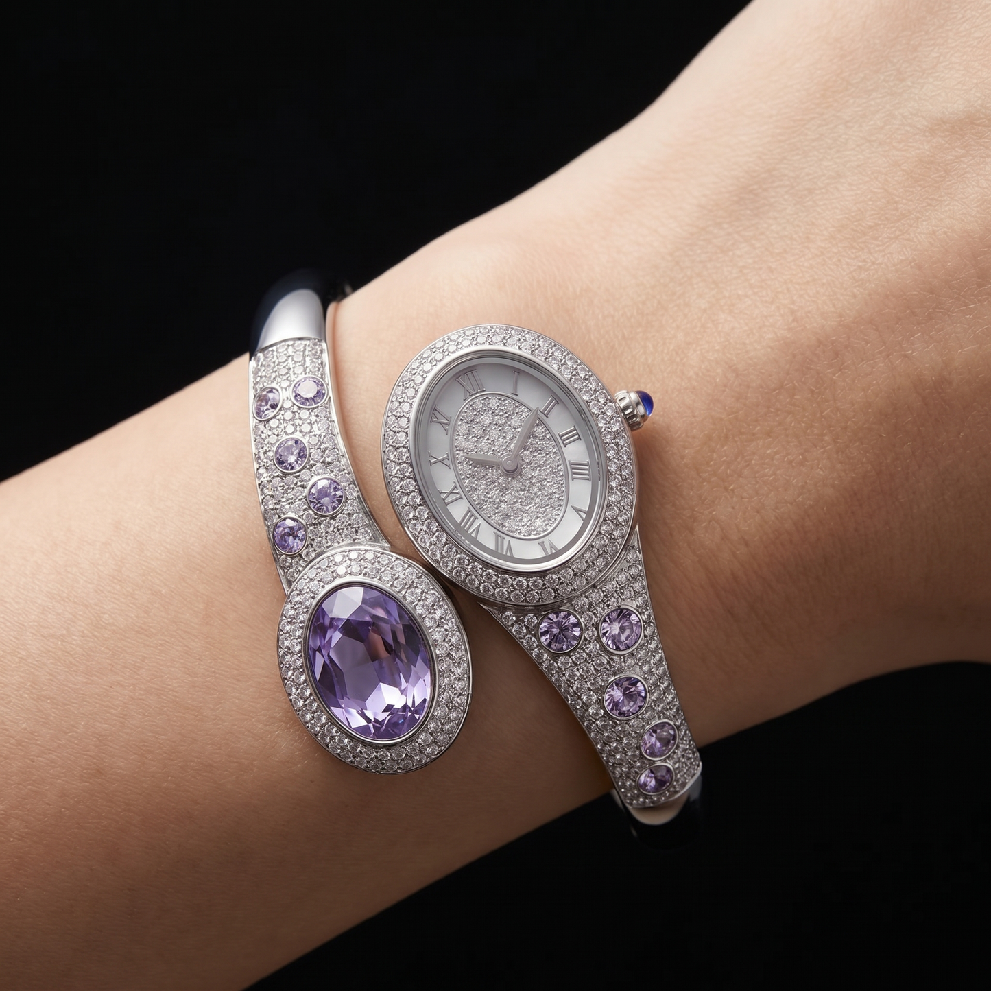 Crystal Bangle Watch