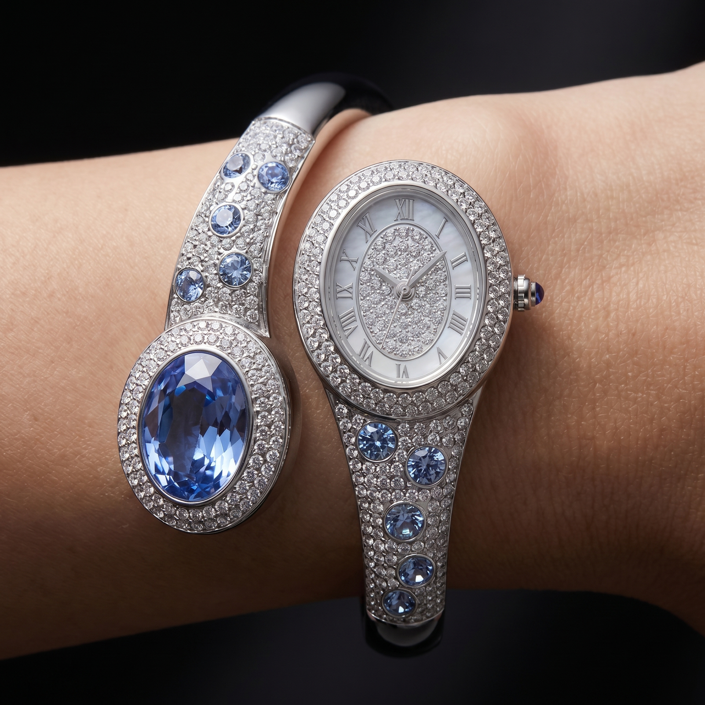 Crystal Bangle Watch