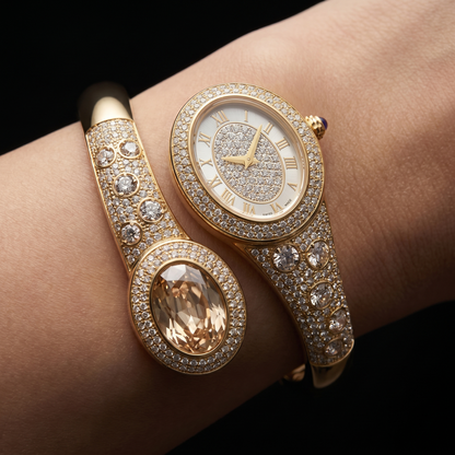Crystal Bangle Watch