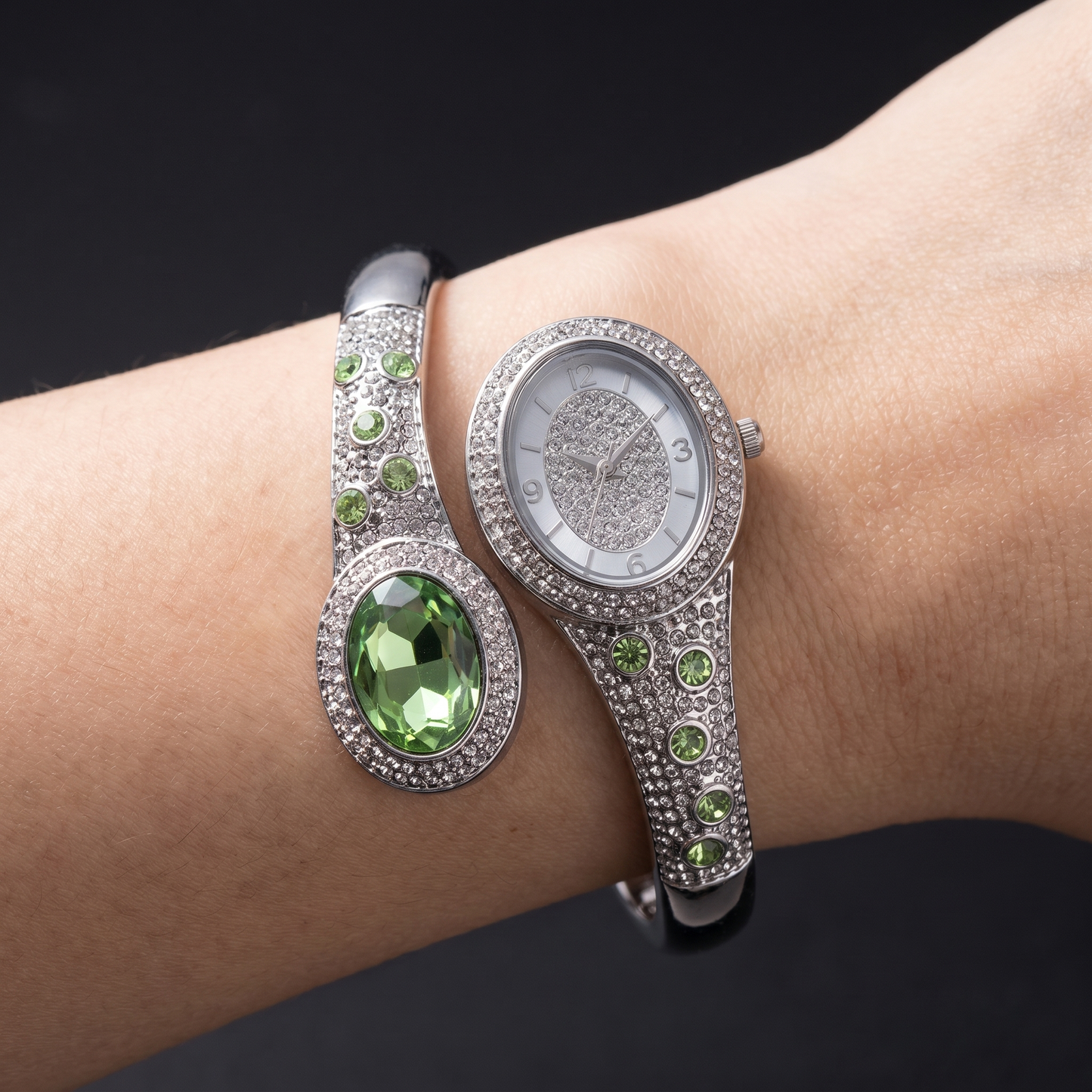 Crystal Bangle Watch