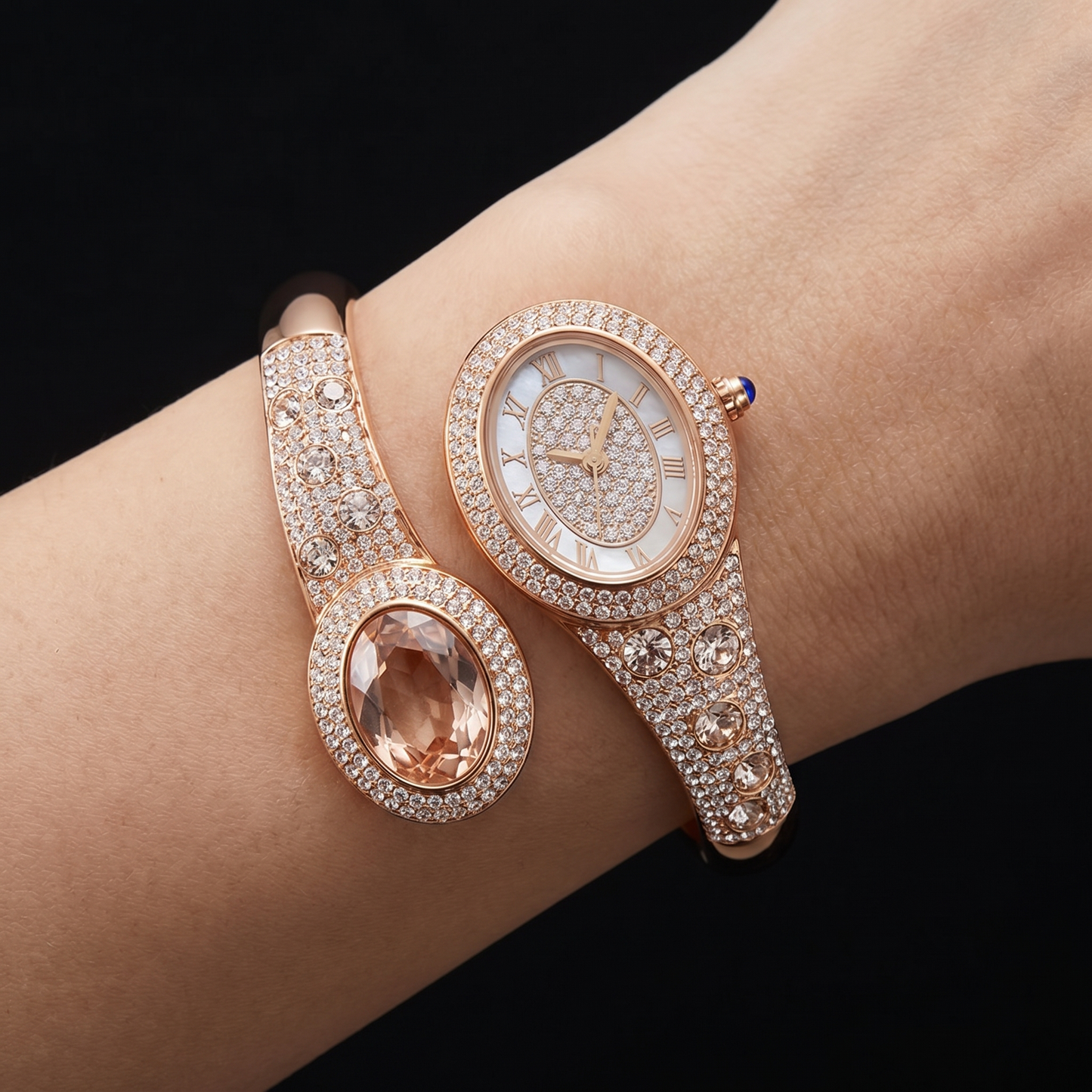 Crystal Bangle Watch