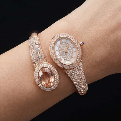 Crystal Bangle Watch
