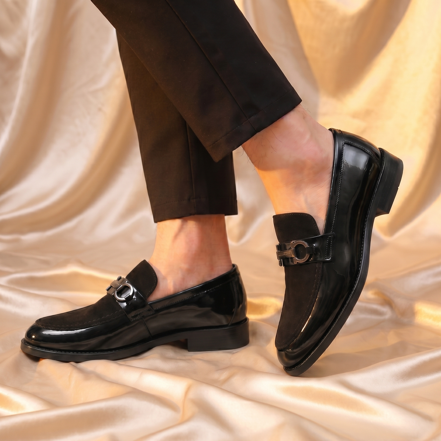 Onyx Dual Gunmetal Bit Loafer