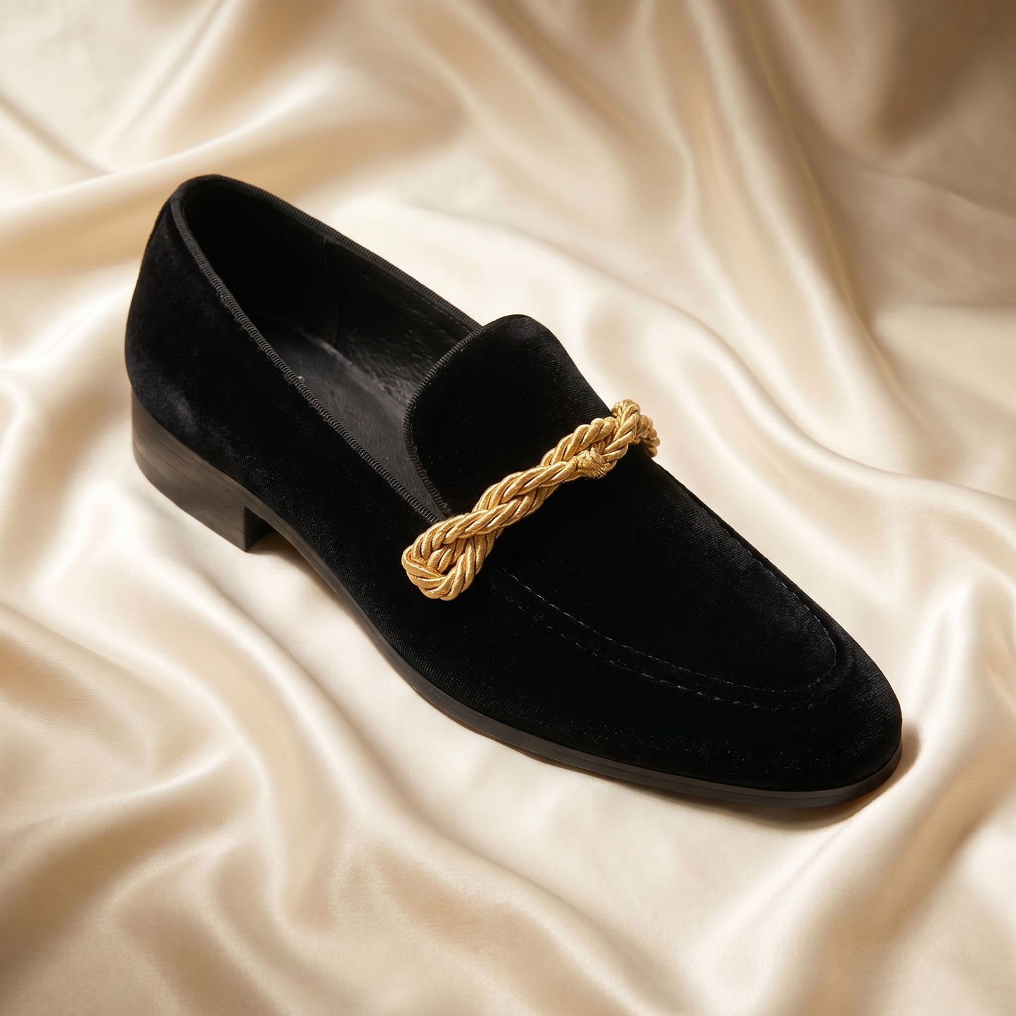 Cognac Braided Rope-Knot Loafer