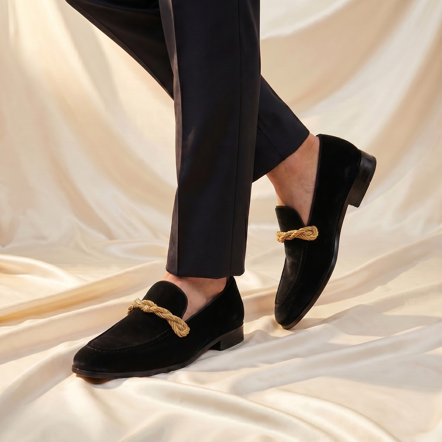 Cognac Braided Rope-Knot Loafer