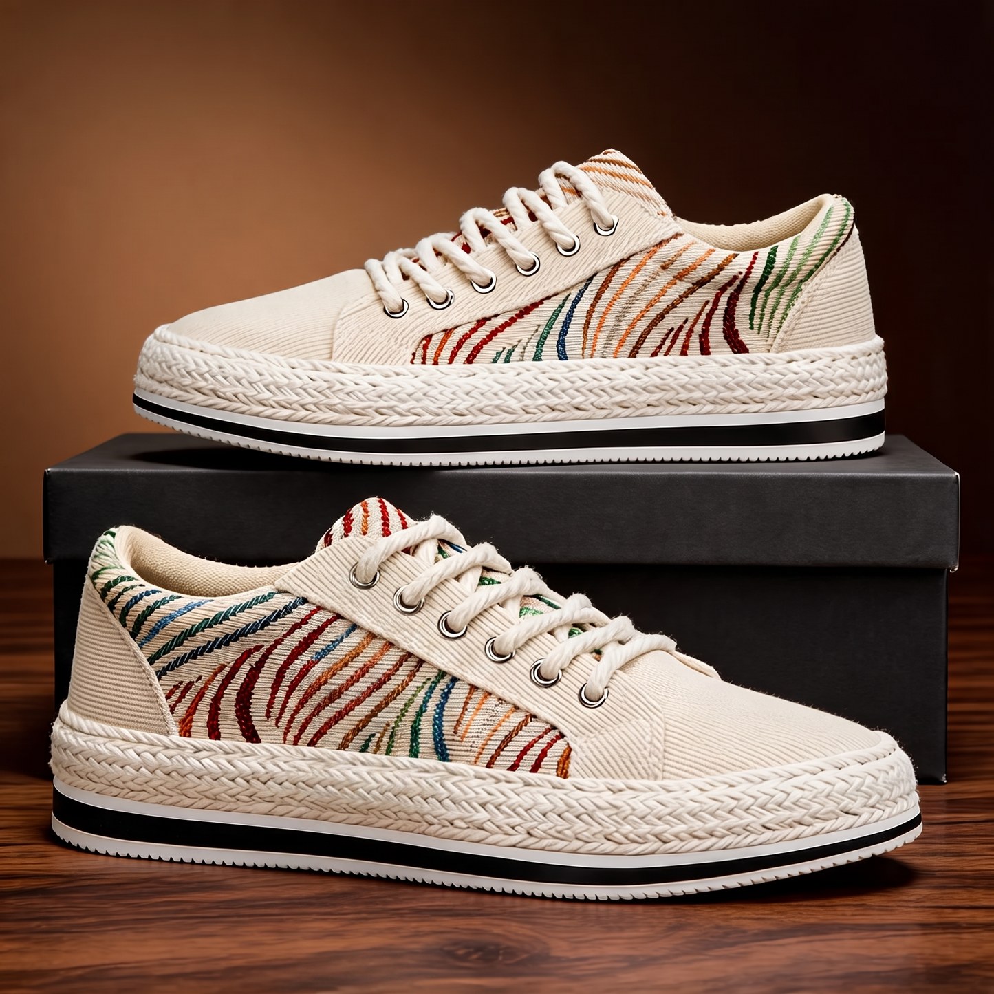 Rousseau Striped Espadrille Sneakers