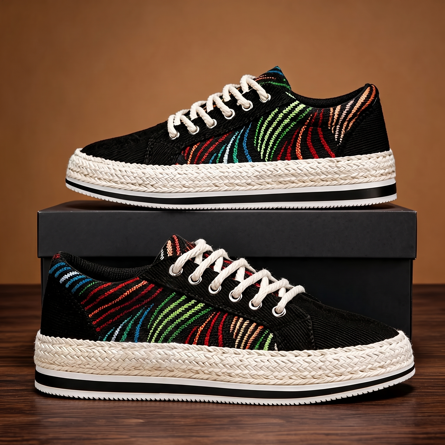 Rousseau Striped Espadrille Sneakers