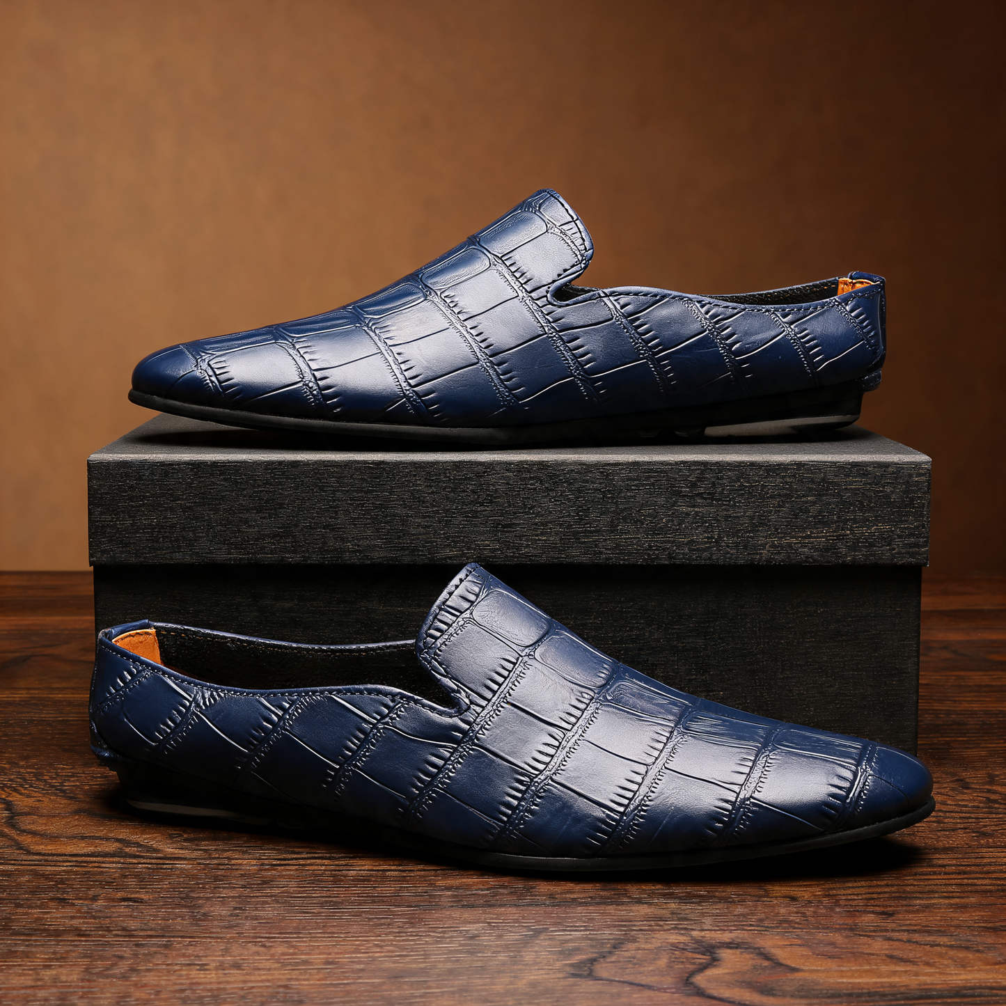 Marchetti Croc-Embossed Loafer