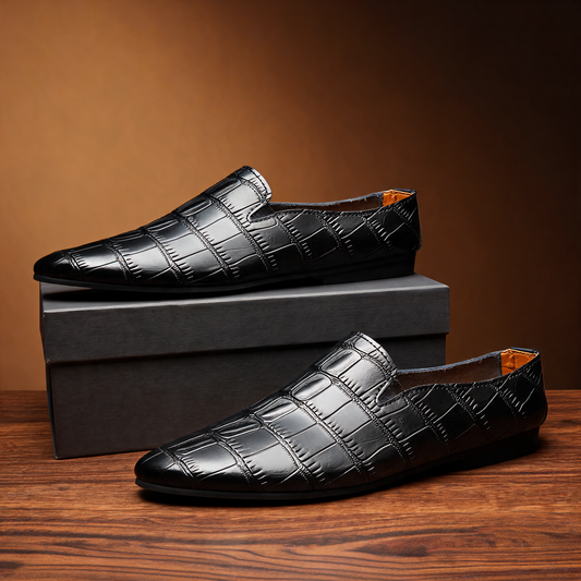 Marchetti Croc-Embossed Loafer
