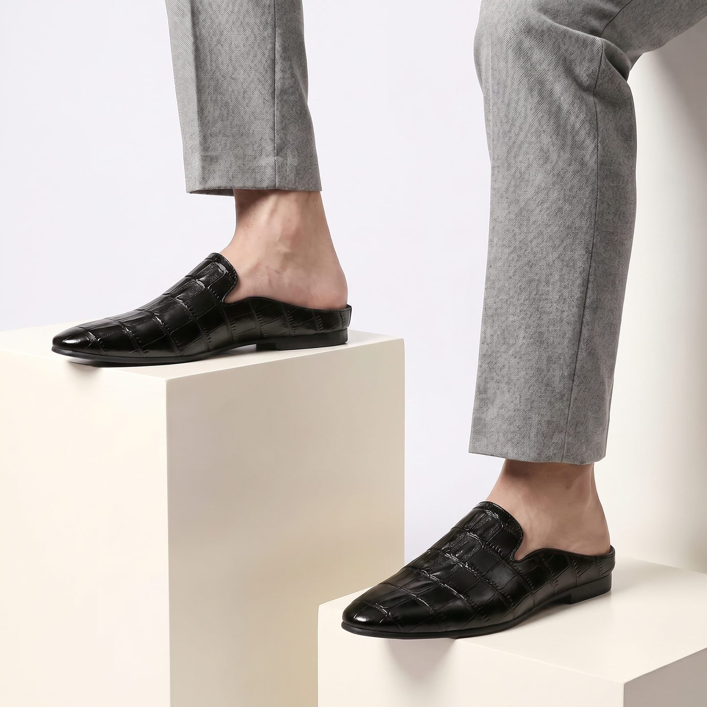 Marchetti Croc-Embossed Loafer
