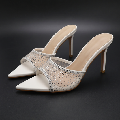 Celeste Rhinestone Stiletto Mules